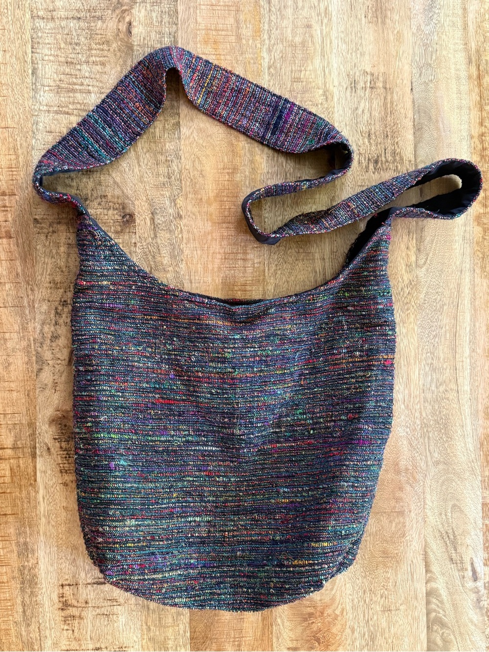 Vintage Ganesh Himal Nepal Fair Trade Woven Hobo Bag Boho Festival Y2K Phish